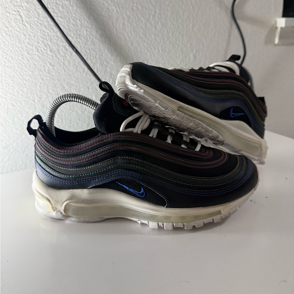 Nike Air Max 97 Black with Multi-Color Accents - Picture 2 of 7